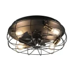 Trio TRONDHEIM ventilátoros lámpa fém, fekete, sárgaréz, E27 - R61095032 Biztonságos fizetés