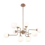 Szuper ajánlat Maytoni ERICH függeszték fém, üveg, arany, fehér, E14 - MOD221PL-12G