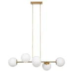Rabalux KIARA függeszték fém, üveg, arany, fehér, E27 - 72249 Ne maradj le