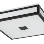 Rabalux ZOYA fürdőszobai mennyezet lámpa fém, üveg, fekete, fehér, LED, 4000K, 24W, 1700lm, IP44 - 75033 Kedvezmény