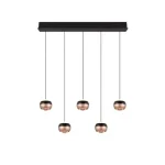 Trio ORBIT függeszték fém, fekete, kávészín, LED, 2300K - 3000K - 4000K, 40W, 4800lm - 344410532 Kedvezményes ár
