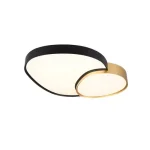 Trio RISE mennyezet lámpa fém, műanyag, fekete, arany, fehér, LED, 2700K - 6500K, 45W, 5300lm - 647519280 Különleges ajánlat