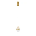 NovaLuce EGNA függeszték fém, üveg, fekete, arany, fehér, áttetsző, LED, 3000K, 13W, 1445lm - 9009279 Ne maradj le