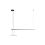 NovaLuce GEA függeszték fém, akrill, fekete, fehér, LED, 3000K, 22W, 2600lm - 9501209 Végkiárusítás
