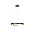 NovaLuce PLATINUM függeszték fém, akrill, fekete, arany, fehér, LED, 2700K - 5000K, 32W, 1190lm - 9030642 Akció