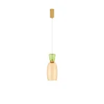 Szuper ajánlat NovaLuce PLUMA függeszték fém, üveg, arany, többszínű, LED, 3000K, 9W, 915lm - 9030546