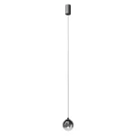 Nézd meg most REDO IRIDES függeszték, fém, üveg, fekete, füstszín, LED, 3000K, 3W, 209lm - 01-3961