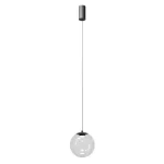 REDO IRIDES függeszték, fém, üveg, fekete, áttetsző, LED, 2700K, 7W, 481lm - 01-4087 Bestseller