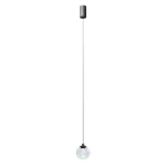 REDO IRIDES függeszték, fém, üveg, fekete, áttetsző, LED, 3000K, 3W, 209lm - 01-3955 Szuper ajánlat