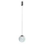Népszerű REDO IRIDES függeszték, fém, üveg, fekete, áttetsző, LED, 3000K, 7W, 463lm - 01-3594
