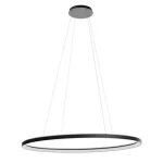 Szezonális akció REDO NOBU függeszték, fém, műanyag, fekete, fehér, LED, 3000K-4000K, 120W, 7296lm - 01-3820
