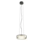 REDO SOLERA függeszték, fém, üveg, fekete, füstszín, LED, 3000K-4000K, 24W, 1043lm - 01-3591 Szezonális akció