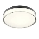 Újdonság REDO FRISBI mennyezetlámpa, fém, műanyag, fekete, fehér, áttetszö, LED, 3000K-4000K, 18W, 979lm, IP44 - 01-3736