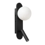 Olcsóbb Lucide KELLY fali lámpa fém,üveg,fekete,opál,LED+G9,3000K,3.5W,163Lm - 77287/05/30
