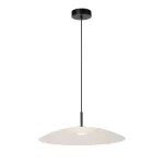 Szuper ajánlat Lucide MENGA függeszték fém,üveg,fekete,opál,LED,2700K,18,6W,500Lm - 25417/12/61