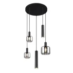 Utolsó esély Trio MATARO függeszték, fém, üveg, fekete, króm, E14, E27, GU10 - Trio-364130532