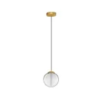 Outlet NovaLuce GALEO függeszték fém, üveg, arany, áttetsző, LED Triac, 7W, 3000K, 506 Lm - NL-9416940