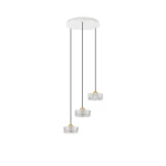 Vedd meg online NovaLuce KEROS függeszték fém, akrill, fehér, arany, áttetsző, LED, 18W, 3000K, 1182 Lm - NL-9695279
