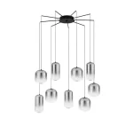 Szuper ajánlat NovaLuce AELIA függeszték fém, üveg, fekete,füstszín, LED, 36W, 3000K, 3766 Lm - NL-9009144