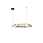 NovaLuce APNEA függeszték fém, üveg, fekete, arany, szürke, LED 61W, 3000K, 6646 Lm - NL-9009131 Akciós ár