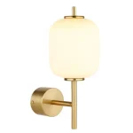 Vedd meg online Globo EWALD fali lámpa fém, üveg, sárgaréz, fekete, fehér, LED, 7W, 3000K, 606Lm - 15217W