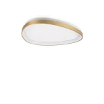 Utolsó esély Ideallux GEMINI PL D061 ON-OFF OTTONE mennyezeti lámpa fém, műanyag, sárgaréz, opál, LED, 30W, 3300lm, 2700K - 341484