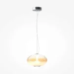 Vásárlói kedvenc Maytoni BRUMA függeszték fém, üveg, króm, borostyán, LED, 12W, 2700K, 1500 Lm - MOD397PL-L12CH2.7K