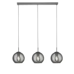 Searchlight BALLS függeszték fém, üveg, króm, füstszín, E14 - 1033-3SM Újdonság