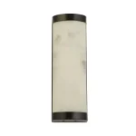Searchlight NILE fali lámpa fém, márványmintás üveg, fekete, fehér, LED, 12W, 3000K, 370 Lm - 10889BK Prémium
