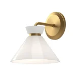 Olcsó Elstead HALSTON fali lámpa fém, üveg, arany, opál, E14 - ELS-ALM-HALSTON-1WB-GD