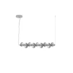 NovaLuce LEDA függeszték fém, üveg, króm, füstszín, LED, 30W, 1500lm, 3000K - NL-9009187 Expressz kézbesítés