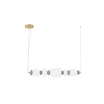 NovaLuce PALO függeszték fém, üveg, arany, sokszínű, LED, 28W, 1680lm, 3000K - NL-9009203 Exkluzív ajánlat