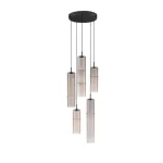 NovaLuce SANO függeszték fém, üveg, fekete, füstszín, LED, 15W, 900lm, 3000K - NL-9009169 Olcsóbb