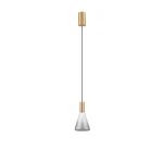 NovaLuce VOI függeszték fém, üveg, arany, füstszín, LED, 8W, 182lm, 3000K - NL-9236305 Prémium