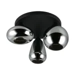 Trio LUMINA mennyezet lámpa fém, üveg, fekete, króm, E14 - 617030332 Legjobb ár