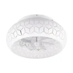 Trio BIDAR ventilátoros mennyezet lámpa fém, fehér, E27 - R61574031 Legkelendőbb