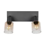 Trio CADIZ mennyezet lámpa fém, üveg, fekete, borostyán, E14 - R81782032 Szuper akció