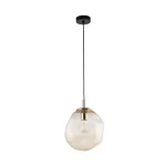Outlet TK Lighting SOL függeszték fém, üveg, fekete, borostyán, E27 - TK-10083