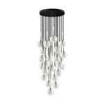 Szezonális akció TK Lighting NILOS függeszték fém, üveg, fekete, áttetsző, G9 - TK-10099