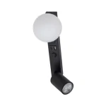 TK Lighting VOX fali lámpa fém, üveg, fekete, fehér, GU10+G9 - TK-10152 Azonnali szállítás