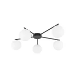 TK Lighting ELTON mennyezet lámpa fém, üveg, fekete, fehér, G9 - TK-10262 Biztonságos vásárlás