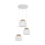 TK Lighting DUO függeszték fém, szövet, fehér, természetes, E27 - TK-2594 Ajánlat