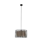 TK Lighting HARMONY függeszték fém, szövet, fekete, bézs, E27 - TK-4562 Szezonális akció