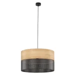 TK Lighting NICOL függeszték fém, fa, fekete, barna, E27 - TK-4798 Gyors kiszállítás