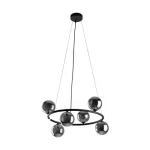 TK Lighting ANNABELLE függeszték fém, üveg, fekete, szürke, G9 - TK-6843 Gyors szállítás