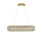 Szuper akció NovaLuce CELYSIA függeszték fém, kristály, arany, áttetsző, LED, 74W, 3500K, 5714 Lm - NL-9019778