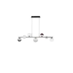 NovaLuce SILENZIO függeszték fém, üveg, nikkel, fekete, áttetsző, lila, füstszín, LED, 40W, 3000K, 2615 Lm - NL-9190211 Kedvezményes ár