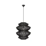 NovaLuce NUA függeszték fém, kötél, fekete, E27 - NL-9586646 Olcsó