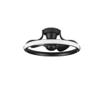 Rendeld meg most NovaLuce BREVIA mennyezeti ventilátoros lámpa fém, műanyag, fekete, LED, 35W, 3000K, 2198 Lm - NL-9952380