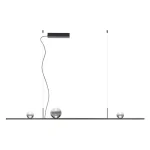 Redo DUNE függeszték fém, üveg, fekete, füstszín, LED, 48W, 2020lm, 2700K - 01-4300 Alacsony ár
